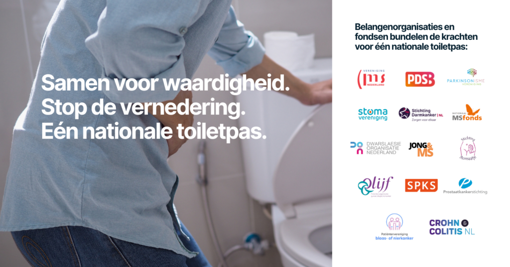 Samen voor waardigheid. Stop de vernedering. Eén nationale toiletpas.